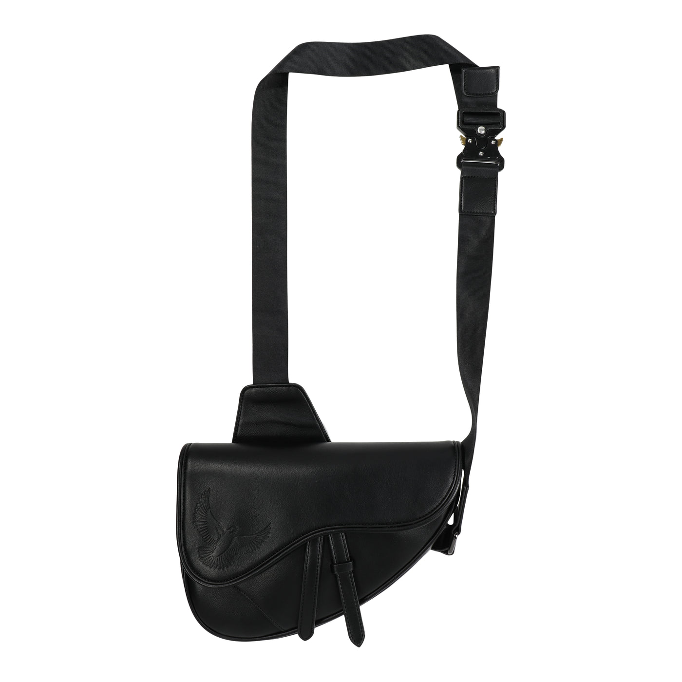 Leather Saddle Bag (Black)