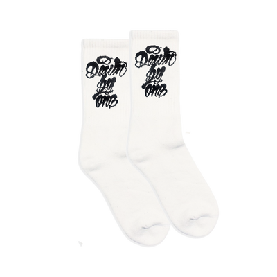 Down by One Socks (White/Black)
