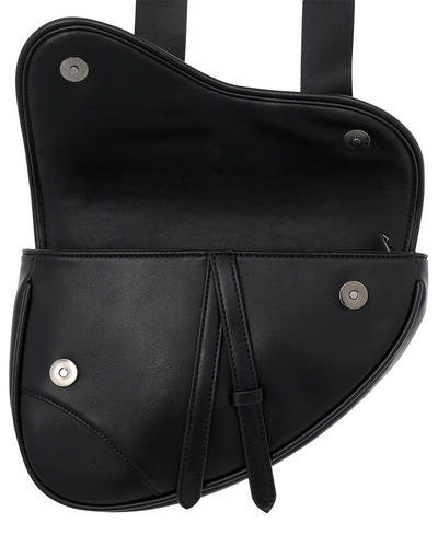 Leather Saddle Bag (Black)
