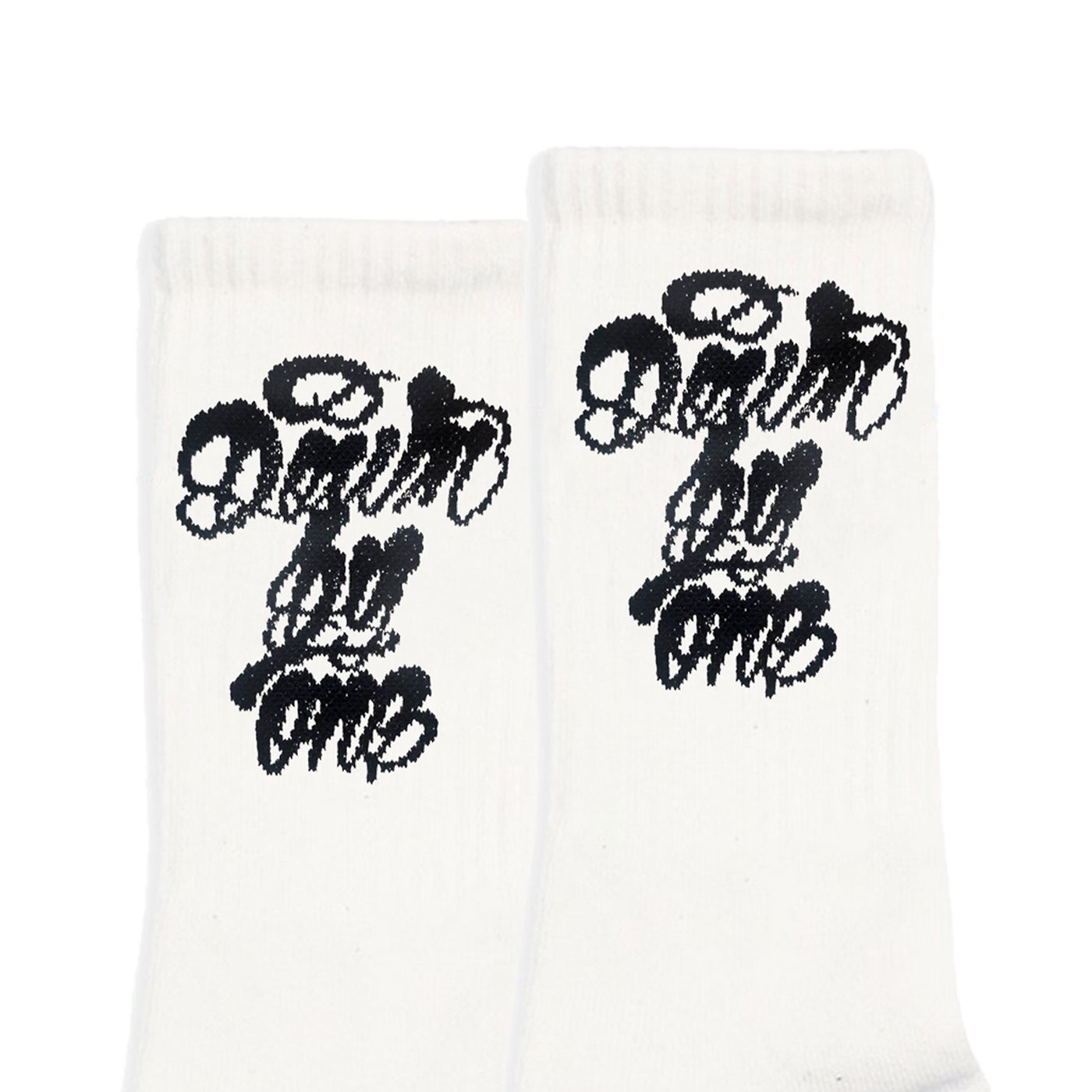 Down by One Socks (White/Black)
