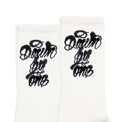Down by One Socks (White/Black)
